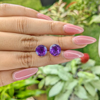 6.69 Ct.Tw.Total Carat Weight Amethyst Pair from Brazil Life Style