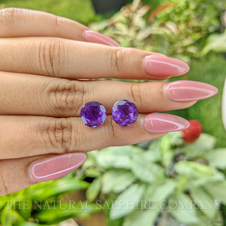 6.69 Ct.Tw. Amethyst Pair from Brazil