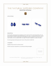 0.44 Ct.Tw.Total Carat Weight Blue Sapphire Pair from Ceylon (Sri Lanka) Appraisal