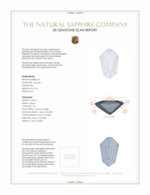 0.44&nbsp;Ct.Tw.Total Carat Weight Blue Sapphire Pair from Ceylon (Sri Lanka) 3 D Scan Report