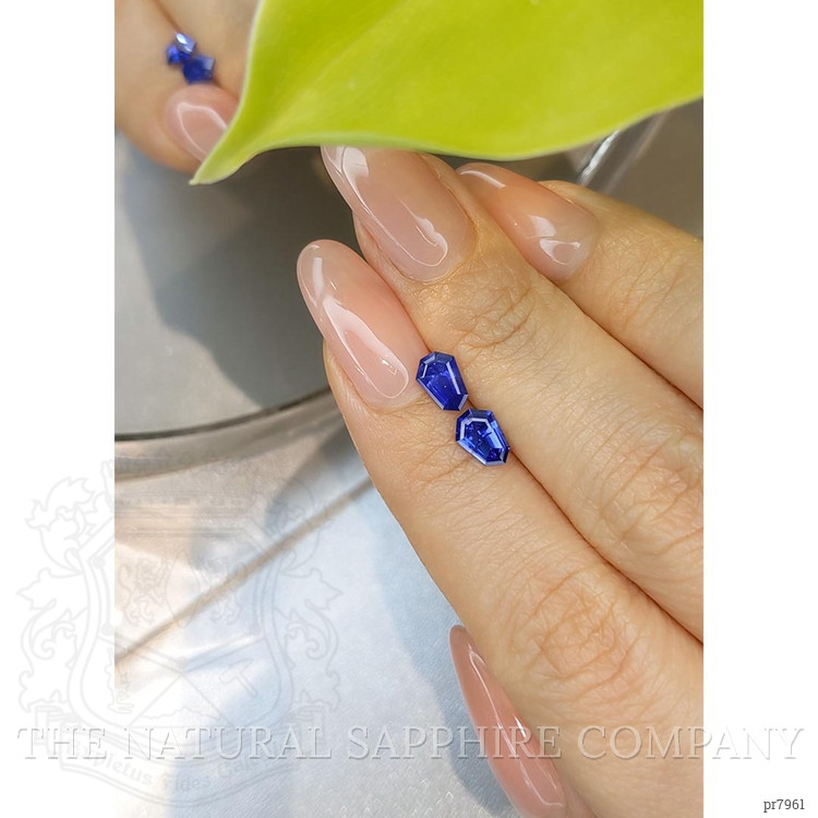 1.28 Ct.Tw. Blue Sapphire Pair from Ceylon (Sri Lanka)