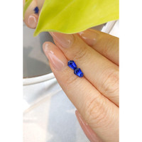 1.23&nbsp;Ct.Tw.Total Carat Weight Blue Sapphire Pair from Ceylon (Sri Lanka) Life Style