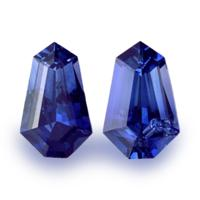 1.29&nbsp;Ct.Tw.Total Carat Weight Blue Sapphire Pair from Ceylon (Sri Lanka) Video
