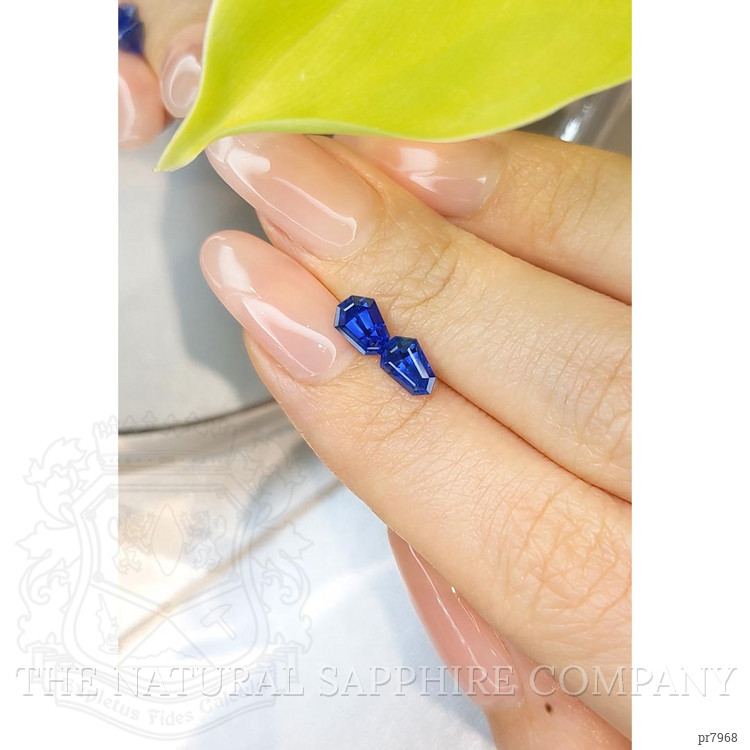 1.68 Ct.Tw. Blue Sapphire Pair from Ceylon (Sri Lanka)