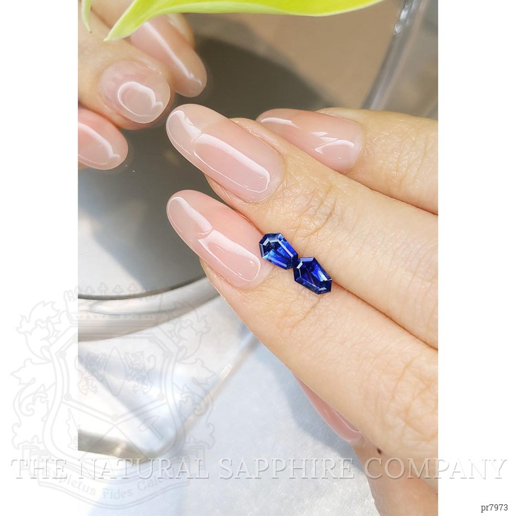 1.29 Ct.Tw. Blue Sapphire Pair from Ceylon (Sri Lanka)