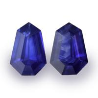 1.21&nbsp;Ct.Tw.Total Carat Weight Blue Sapphire Pair from Ceylon (Sri Lanka) Video