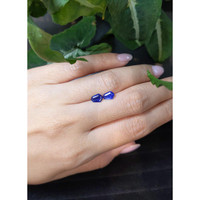 1.21&nbsp;Ct.Tw.Total Carat Weight Blue Sapphire Pair from Ceylon (Sri Lanka) Life Style