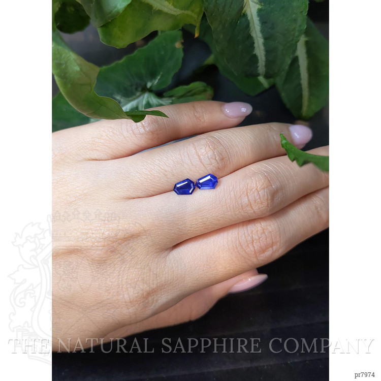 1.21 Ct.Tw. Blue Sapphire Pair from Ceylon (Sri Lanka)