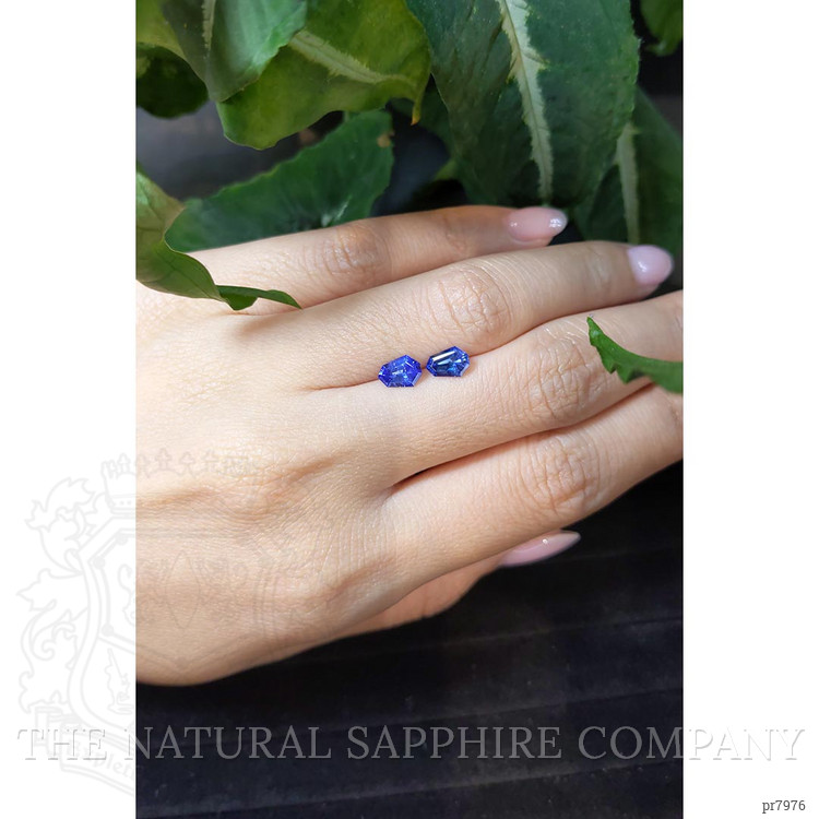 1.52 Ct.Tw. Blue Sapphire Pair from Ceylon (Sri Lanka)