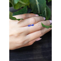 0.80&nbsp;Ct.Tw.Total Carat Weight Blue Sapphire Pair from Ceylon (Sri Lanka) Life Style