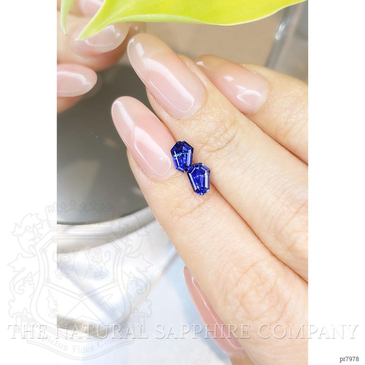 1.48 Ct.Tw. Blue Sapphire Pair from Ceylon (Sri Lanka)
