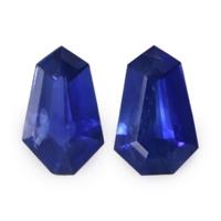 0.49&nbsp;Ct.Tw.Total Carat Weight Blue Sapphire Pair from Ceylon (Sri Lanka) Video