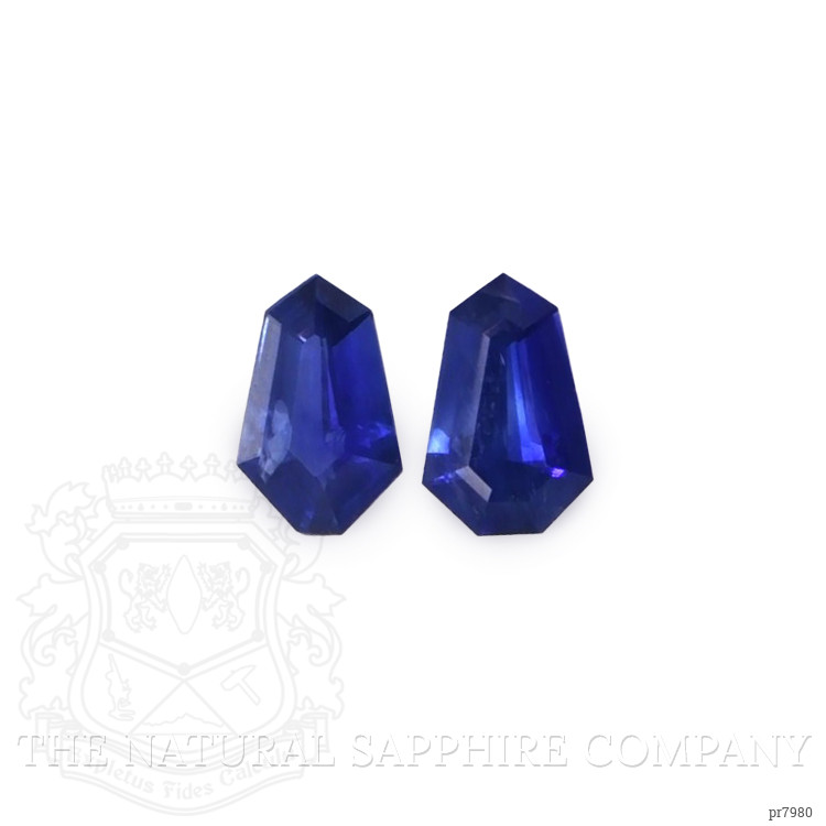 0.49 Ct.Tw. Blue Sapphire Pair from Ceylon (Sri Lanka)