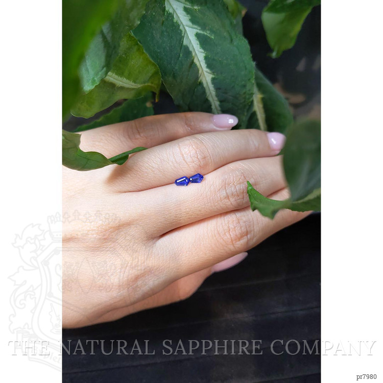 0.49 Ct.Tw. Blue Sapphire Pair from Ceylon (Sri Lanka)