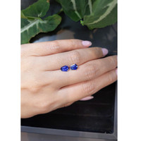 1.70&nbsp;Ct.Tw.Total Carat Weight Blue Sapphire Pair from Ceylon (Sri Lanka) Life Style