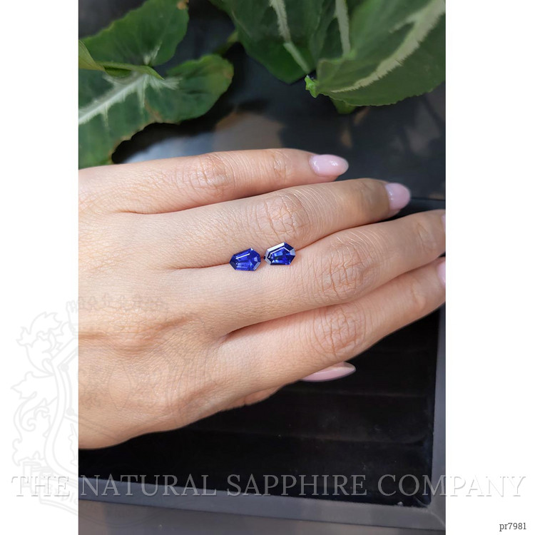 1.70 Ct.Tw. Blue Sapphire Pair from Ceylon (Sri Lanka)