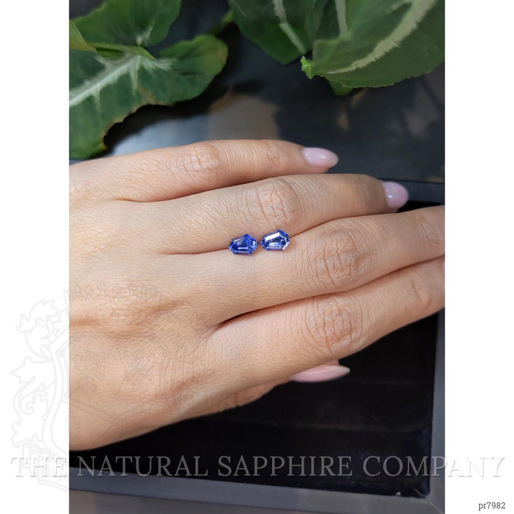 1.80 Ct.Tw. Blue Sapphire Pair from Ceylon (Sri Lanka)