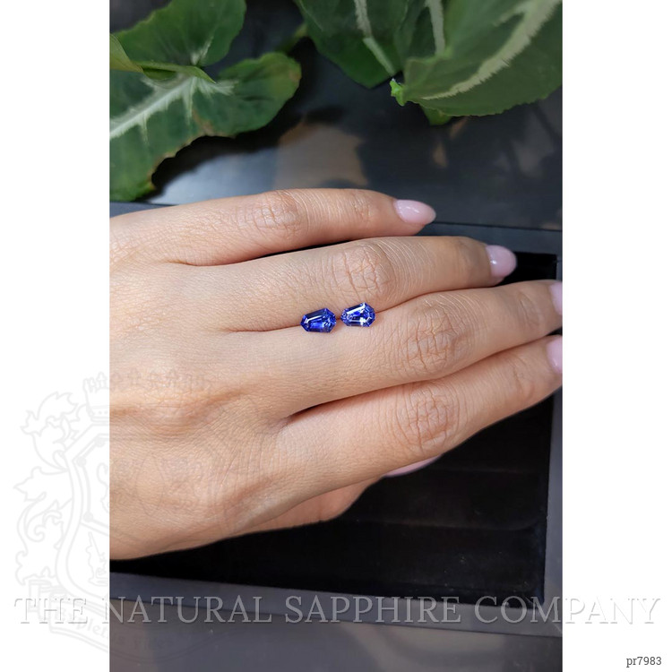 1.51 Ct.Tw. Blue Sapphire Pair from Ceylon (Sri Lanka)