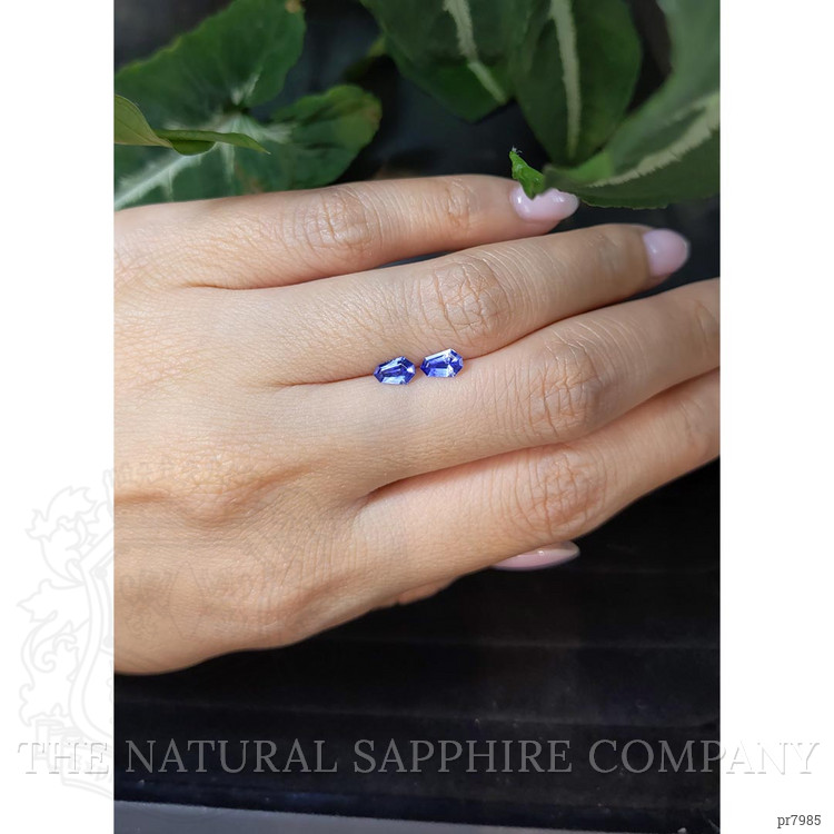 0.75 Ct.Tw. Blue Sapphire Pair from Ceylon (Sri Lanka)