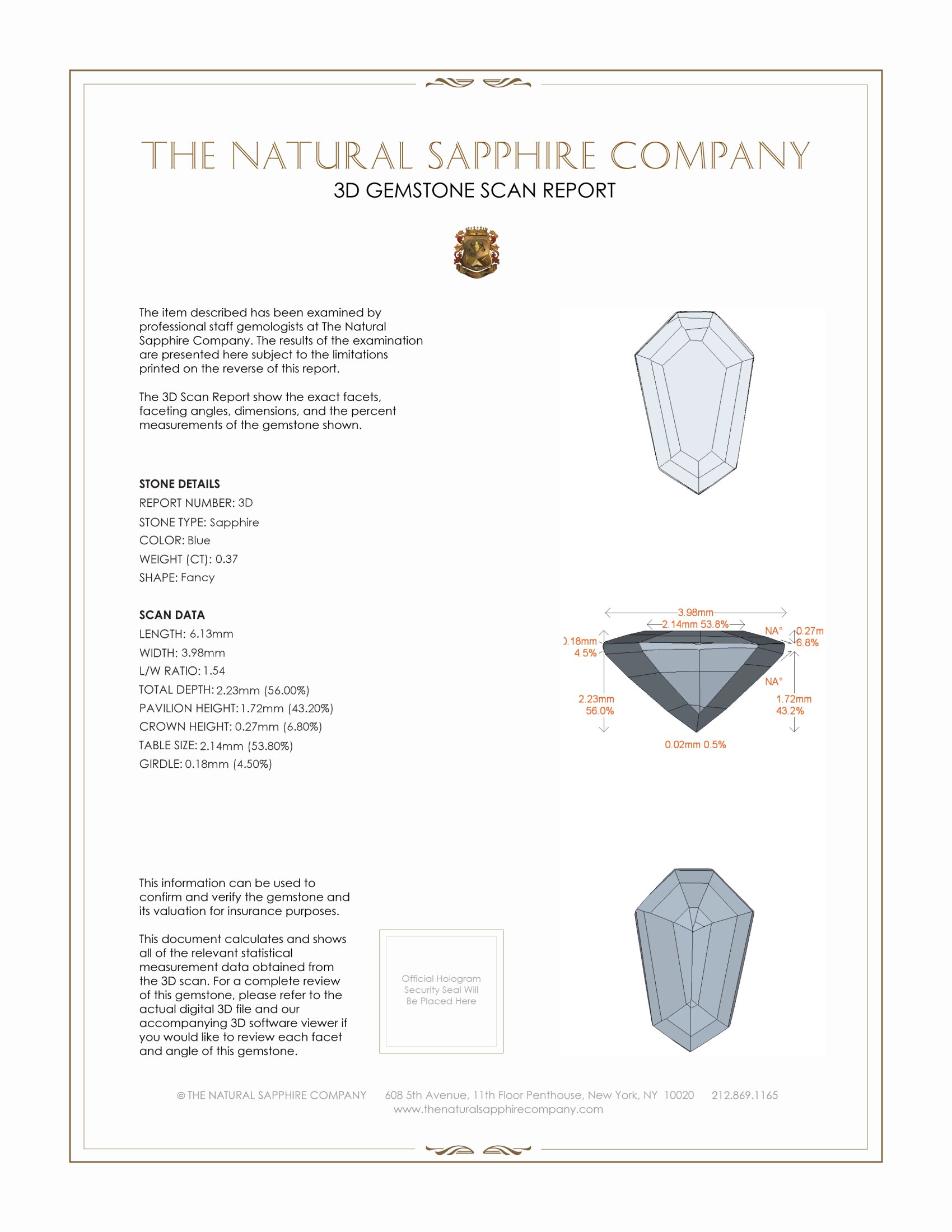 0.75 Ct.Tw. Blue Sapphire Pair from Ceylon (Sri Lanka)
