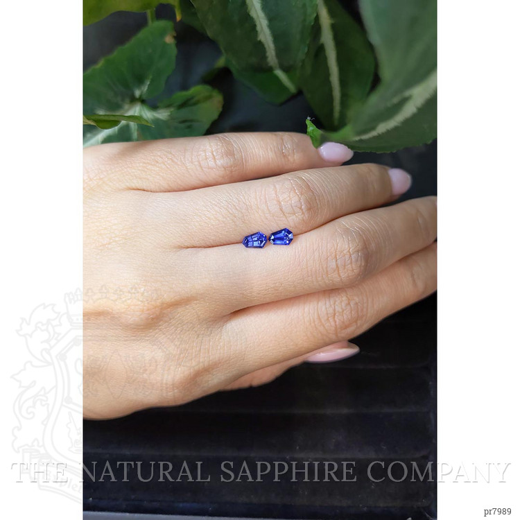 0.84 Ct.Tw. Blue Sapphire Pair from Ceylon (Sri Lanka)