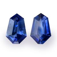 0.83&nbsp;Ct.Tw.Total Carat Weight Blue Sapphire Pair from Ceylon (Sri Lanka) Video