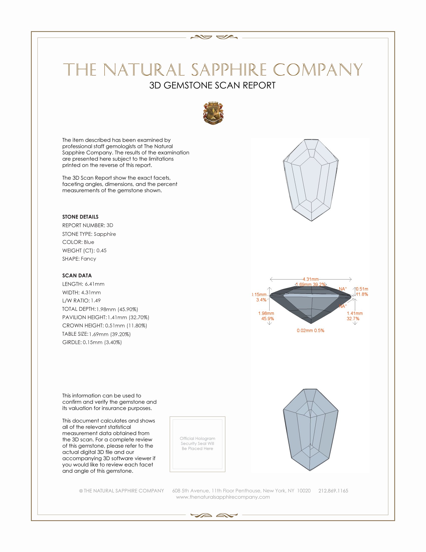 0.83 Ct.Tw. Blue Sapphire Pair from Ceylon (Sri Lanka)