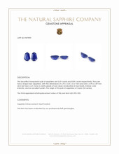 1.58 Ct.Tw.Total Carat Weight Blue Sapphire Pair from Ceylon (Sri Lanka) Appraisal