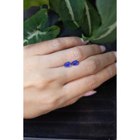 1.58&nbsp;Ct.Tw.Total Carat Weight Blue Sapphire Pair from Ceylon (Sri Lanka) Life Style
