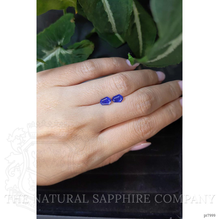 1.58 Ct.Tw. Blue Sapphire Pair from Ceylon (Sri Lanka)