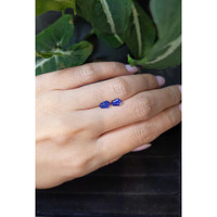 1.23&nbsp;Ct.Tw.Total Carat Weight Blue Sapphire Pair from Ceylon (Sri Lanka) Life Style