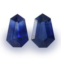 1.07&nbsp;Ct.Tw.Total Carat Weight Blue Sapphire Pair from Ceylon (Sri Lanka) Video
