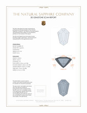 1.07 Ct.Tw.Total Carat Weight Blue Sapphire Pair from Ceylon (Sri Lanka) 3 D Scan Report