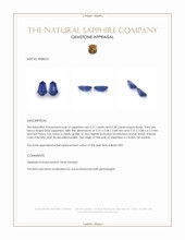0.55&nbsp;Ct.Tw.Total Carat Weight Blue Sapphire Pair from Ceylon (Sri Lanka) Appraisal