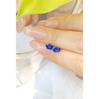 1.46&nbsp;Ct.Tw.Total Carat Weight Blue Sapphire Pair from Ceylon (Sri Lanka) Life Style
