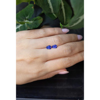 1.34&nbsp;Ct.Tw.Total Carat Weight Blue Sapphire Pair from Ceylon (Sri Lanka) Life Style