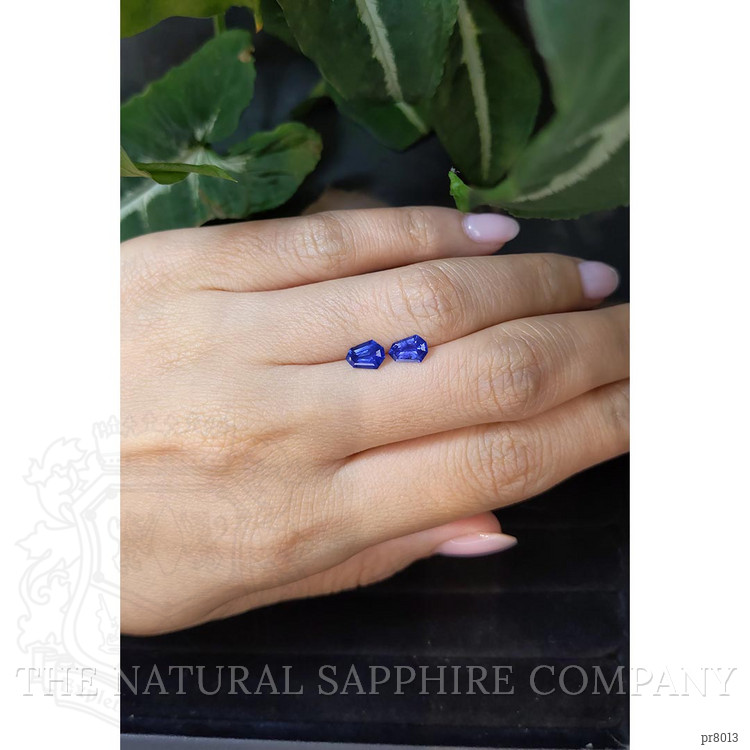 1.34 Ct.Tw. Blue Sapphire Pair from Ceylon (Sri Lanka)