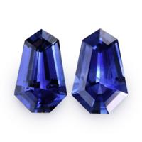 1.13&nbsp;Ct.Tw.Total Carat Weight Blue Sapphire Pair from Ceylon (Sri Lanka) Video