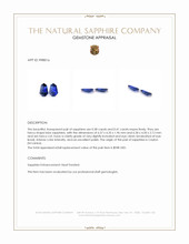0.79 Ct.Tw.Total Carat Weight Blue Sapphire Pair from Ceylon (Sri Lanka) Appraisal