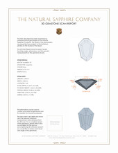 0.79 Ct.Tw.Total Carat Weight Blue Sapphire Pair from Ceylon (Sri Lanka) 3 D Scan Report