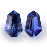 1.15&nbsp;Ct.Tw.Total Carat Weight Blue Sapphire Pair from Ceylon (Sri Lanka) Video