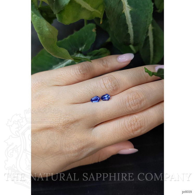 1.15 Ct.Tw. Blue Sapphire Pair from Ceylon (Sri Lanka)
