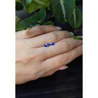 0.94&nbsp;Ct.Tw.Total Carat Weight Blue Sapphire Pair from Ceylon (Sri Lanka) Life Style