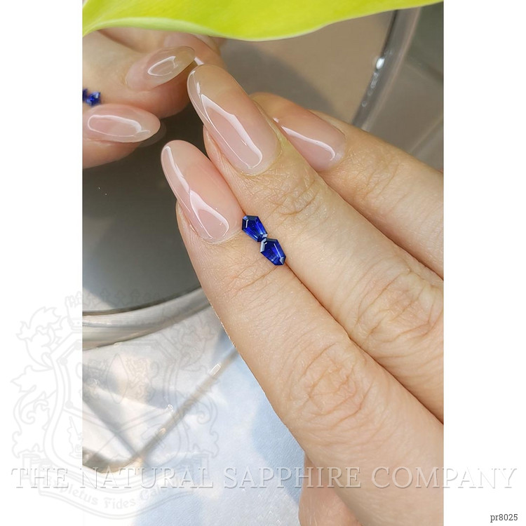 0.54 Ct.Tw. Blue Sapphire Pair from Ceylon (Sri Lanka)