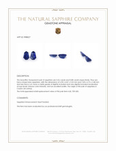1.44 Ct.Tw.Total Carat Weight Blue Sapphire Pair from Ceylon (Sri Lanka) Appraisal