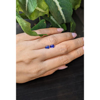 1.08&nbsp;Ct.Tw.Total Carat Weight Blue Sapphire Pair from Ceylon (Sri Lanka) Life Style