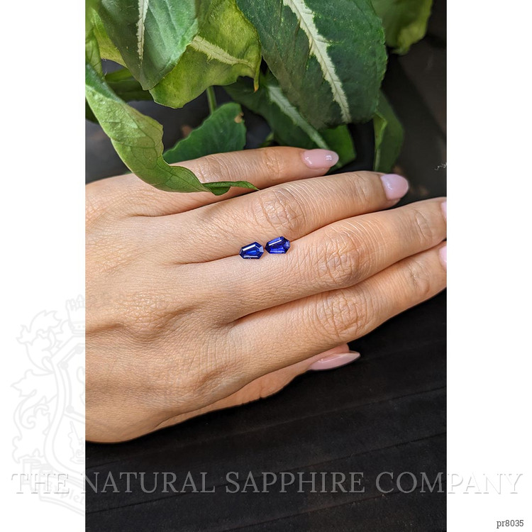 1.08 Ct.Tw. Blue Sapphire Pair from Ceylon (Sri Lanka)