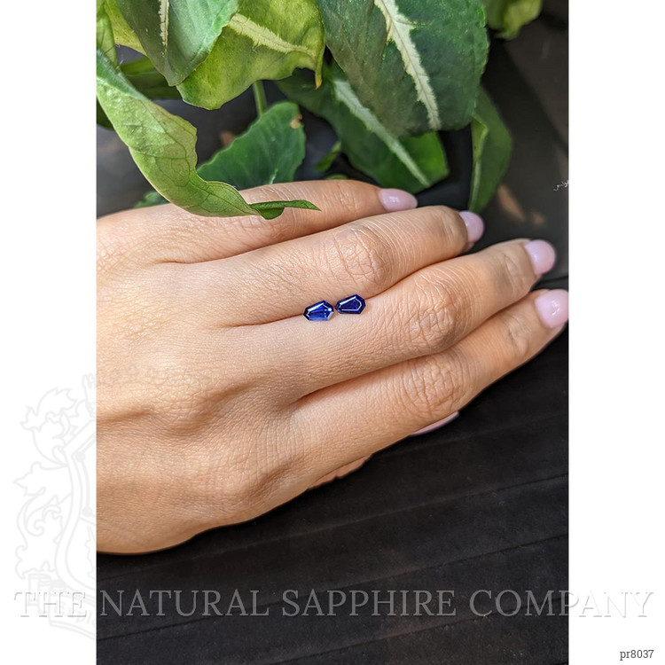 0.83 Ct.Tw. Blue Sapphire Pair from Ceylon (Sri Lanka)