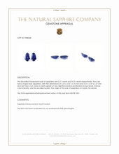 0.59 Ct.Tw.Total Carat Weight Blue Sapphire Pair from Ceylon (Sri Lanka) Appraisal