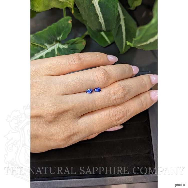 0.59 Ct.Tw. Blue Sapphire Pair from Ceylon (Sri Lanka)